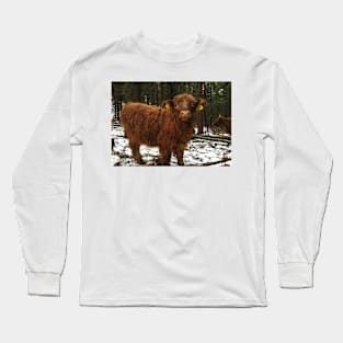 Scottish Highland Cattle Calf 1858 Long Sleeve T-Shirt